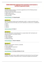 CNOR EXAM 2027 Updated Exam Questions and Answers &vert;&NewLine;Verified Preparation Guide
