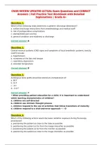 CNOR REVIEW UPDATED ACTUAL Exam Questions and CORRECT&NewLine;Answers &vert; Full Practice Test Workbook with Detailed&NewLine;Explanations &vert; Grade A&plus;
