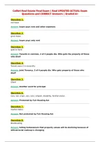 Colibri Real Estate Final Exam &vert; Real UPDATED ACTUAL Exam&NewLine;Questions and CORRECT Answers &vert; Graded A&plus;