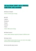Ge 5103 Exam Script With Verified&NewLine;Questions And Answers