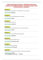Colibri Real Estate Final Exam &vert; UPDATED ACTUAL Exam&NewLine;Questions and CORRECT Answers &vert; Real Exam Practice with&NewLine;Correct Answers &vert; Graded A&plus;