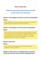 Risia Exam Prep&NewLine;Complete Questions And Detailed Solutions&NewLine;Latest Update Just Released