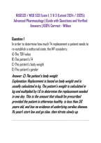 NSG533 &sol; NSG 533 Exam 1&comma; 2 & 3 &lpar;Latest 2024 &sol; 2025&rpar;&colon; Advanced Pharmacology &vert; Guide with Questions and Verified Answers &vert; 100&percnt; Correct - Wilkes