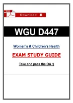 D447 Women&rsquo;s & Children&rsquo;s Health Exam Study Guide &lpar;2026&sol;2027&rpar; &vert; WGU Objective Assessment Review & Exam Prep