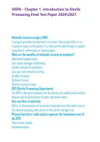 HSPA - Chapter 1&period; Introduction to Sterile Processing&period;Final Test Paper 20262027&period;&NewLine;
