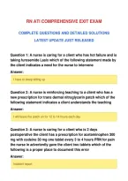 Rn Ati Comprehensive Exit Exam&NewLine;Complete Questions And Detailed Solutions&NewLine;Latest Update Just Released