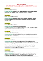 NSG 526 EXAM 1&NewLine;UPDATED ACTUAL Exam Questions and CORRECT Answers