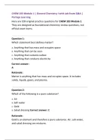 CHEM 103 Module 1&comma;2&comma;3&comma;4&comma;5&comma;6&comma;7&comma;8 & Final Exam &vert; General Chemistry Q&A &vert; Portage Learning