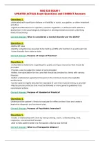 NSG 526 EXAM 1&NewLine;UPDATED ACTUAL Exam Questions and CORRECT Answers&NewLine;