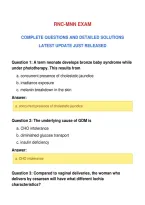 Rnc-Mnn Exam&NewLine;Complete Questions And Detailed Solutions&NewLine;Latest Update Just Released