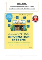 TEST BANK FOR Accounting Information Systems&colon; Connecting Careers&comma; Systems&comma; and Analytics 1st Edition by Arline A&period; Savage &comma; Danielle Brannock ISBN&colon;978-1119744474 ALL CHAPTERS COVERED YOUR ULTIMATE GUIDE 100&percnt; VERIFIED A&plus; GRADE ASSURED&excl;&excl;&excl;&excl;&excl;&excl; NEW LATEST UPDAT