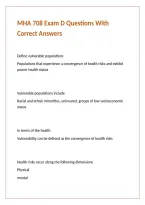 MHA 708 Exam D Questions With Correct Answers