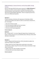CHEM 103 Module 2 &vert; General Chemistry I with Lab Exam Q&A &vert; Portage Learning 