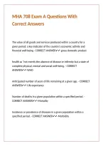 MHA 708 Exam A Questions With Correct Answers