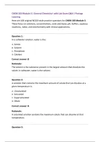 CHEM 103 Module 3 &vert; General Chemistry I with Lab Exam Q&A &vert; Portage Learning 