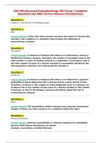 NSG 530 Advanced Pathophysiology 2027 Exam 1 Complete&NewLine;Questions and 100&percnt; Correct Answers &lpar;Verified Pass&rpar;&NewLine;