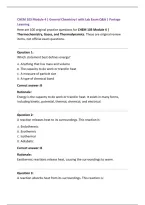 CHEM 103 Module 4 &vert; General Chemistry I with Lab Exam Q&A &vert; Portage Learning 