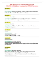 NSG 530 Advanced Pathophysiology Exam 1&NewLine;UPDATED ACTUAL Exam Questions and CORRECT Answers&NewLine;
