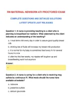 Rn Maternal Newborn Ati Proctored Exam&NewLine;Complete Questions And Detailed Solutions&NewLine;Latest Update Just Released