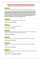 NSG 530 Advanced Pathophysiology 2027 Exam 1 Real&NewLine;Questions and Accurate Answers &lpar;100&percnt; Verified&rpar;&NewLine;