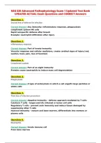 NSG 530 Advanced Pathophysiology Exam 1 Updated Test Bank&NewLine;UPDATED ACTUAL Exam Questions and CORRECT Answers