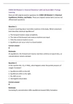 CHEM 103 Module 5 &vert; General Chemistry I with Lab Exam Q&A &vert; Portage Learning 