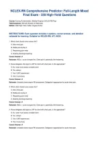 NCLEX-RN Comprehensive Predictor&colon; Full-Length Mixed&NewLine;Final Exam - 330 High-Yield Questions