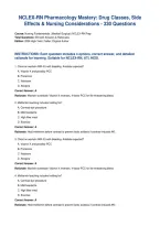 NCLEX-RN Pharmacology Mastery&colon; Drug Classes&comma; Side&NewLine;Effects & Nursing Considerations - 330 Questions&NewLine;