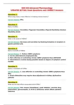 NSG 533 Advanced Pharmacology&NewLine;UPDATED ACTUAL Exam Questions and CORRECT Answers&NewLine;