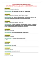 NSG 533 Advanced Pharmacology&NewLine;UPDATED ACTUAL Exam Questions and CORRECT Answers