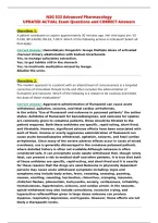 NSG 533 Advanced Pharmacology&NewLine;UPDATED ACTUAL Exam Questions and CORRECT Answers