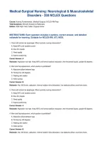 Medical-Surgical Nursing&colon; Neurological & Musculoskeletal&NewLine;Disorders - 330 NCLEX Questions