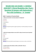 Wilkes NSG 526 Exam 1-3 Bundle &vert; Questions and Answers &vert; Complete Package Bundle