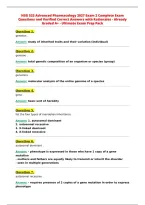 NSG 533 Advanced Pharmacology 2027 Exam 2 Complete Exam&NewLine;Questions and Verified Correct Answers with Rationales - Already&NewLine;Graded A&plus; - Ultimate Exam Prep Pack