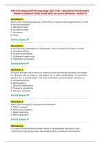 NSG 533 Advanced Pharmacology 2027 Test 1 Questions and Answers&NewLine;- Newest Updated Study Guide with Accurate Solutions - Grade A&plus;