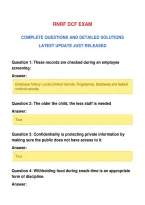Rnrf Dcf Exam&NewLine;Complete Questions And Detailed Solutions&NewLine;Latest Update Just Released