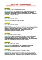 NSG 552 Exam 2&colon; Psychopharmacology&NewLine;UPDATED ACTUAL Exam Questions and CORRECT Answers&NewLine;