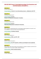 NSG 552 2027 Exam 2&colon; Psychopharmacology Test Questions and&NewLine;Verified Answers &lpar;Graded A&plus;&rpar;