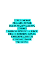 2026 Test Bank For  Organizational  Behavior&comma; 15Th Edition&comma; Stephen P&period; Robbins&comma; Timothy A&period; Judge&comma; Isbn- 9780132834872&comma; 
