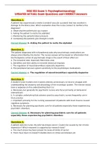 NSG 552 Exam 1&colon; Psychopharmacology&NewLine;UPDATED ACTUAL Exam Questions and CORRECT Answers