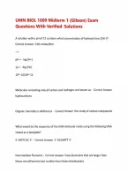UMN BIOL 1009 Midterm 1 &lpar;Gibson&rpar; Exam Questions With Verified  Solutions