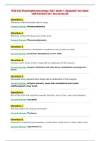 NSG 552 Psychopharmacology 2027 Exam 1 Updated Test Bank&NewLine;and Answers &lpar;A&plus; Guaranteed&rpar;