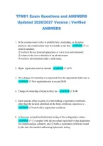 TFM01 Exam Questions and ANSWERS &NewLine;Updated 2026&sol;2027 Version &vert; Verified &NewLine;ANSWERS 