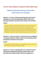 Rn Vati Adult Medical Surgical Proctored Exam&NewLine;Complete Questions And Detailed Solutions&NewLine;Latest Update Just Released