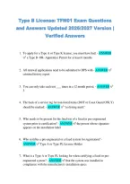 Type B License&colon; TFM01 Exam Questions &NewLine;and Answers Updated 2026&sol;2027 Version &vert; &NewLine;Verified Answers 