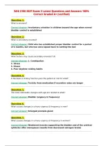 NSG 3100 Exam 3 Latest&NewLine;UPDATED ACTUAL Exam Questions and CORRECT Answers&NewLine;