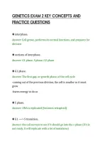 Genetics Exam 2 Key Concepts And&NewLine;Practice Questions