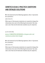 Genetics Exam 2 Practice Questions&NewLine;And Detailed Solutions
