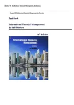Test Bank for International Financial Management 14th Edition By Jeff Madura &vert;All Chapters 1 - 21&vert; Complete Guide A&plus;