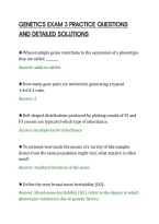 Genetics Exam 3 Practice Questions&NewLine;And Detailed Solutions
